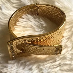 Kenneth J Lane Hinged Crystal Bracelet